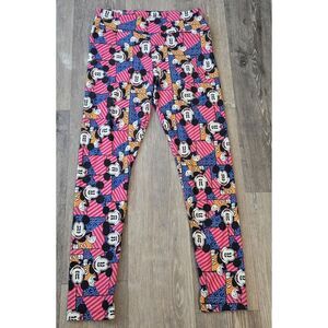 LuLaRoe Disney Mickey Mouse One Size OS Leggings‎ Colorful Pattern